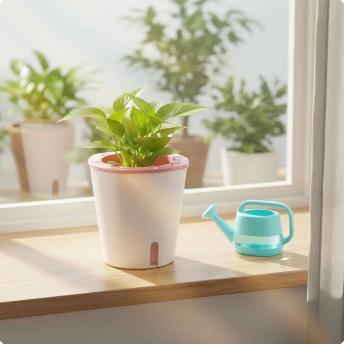 Self-Watering Planter with Reservoir