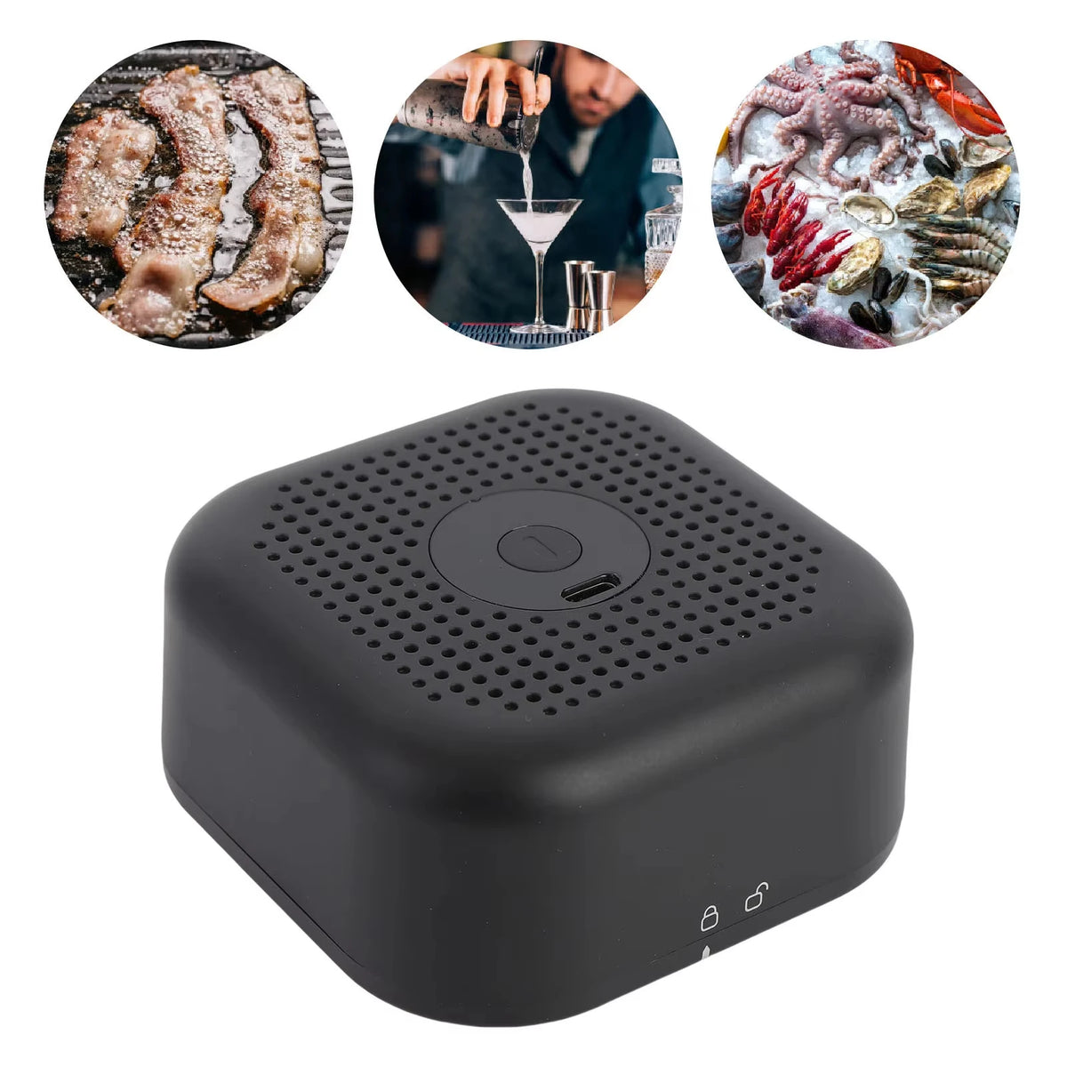 Rechargeable Electric Whiskey Smoker Gun – Multipurpose Cocktail Fog Machine with Wood Chips, Home & Professional Bar Tool