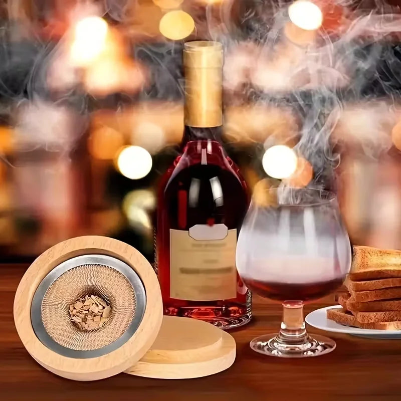Wooden Cocktail Smoker Kit – Natural Wood Chips (4–8 pcs)