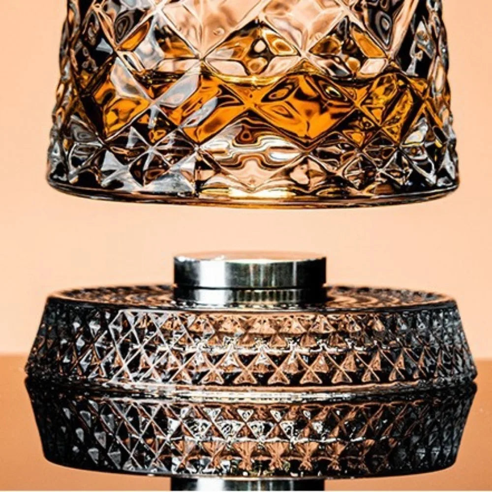 Rotating Crystal Whiskey Glass