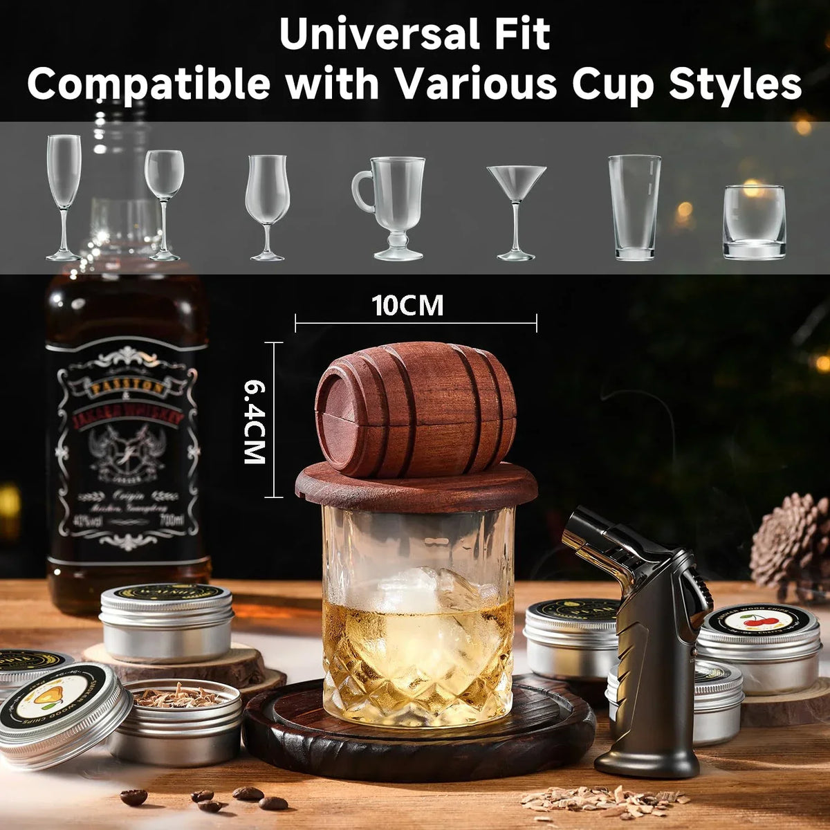 Whiskey Smoker Kit – 6 Wood Chip Flavors