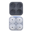367A 3D Baseball Ice Cubes Mold Silicone Round Ice Ball Maker for Creative Drink and Parties Popsicles Making Tool