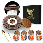 Glass Top Smoker Cocktail Smoker Kit With 4PCS Wood Chips Bartender Accessories For Whiskey Drinks Smoking Gift Kit for Men