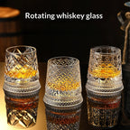 Rotating Crystal Whiskey Glass