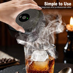 Rechargeable Electric Whiskey Smoker Gun – Multipurpose Cocktail Fog Machine with Wood Chips, Home & Professional Bar Tool