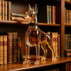 Doberman Liquor Decanter for Bar, Creative Dog Glass Whiskey Bottle, Perfect for Home Bar, Pub, Party Display