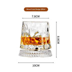 Rotating Crystal Whiskey Glass