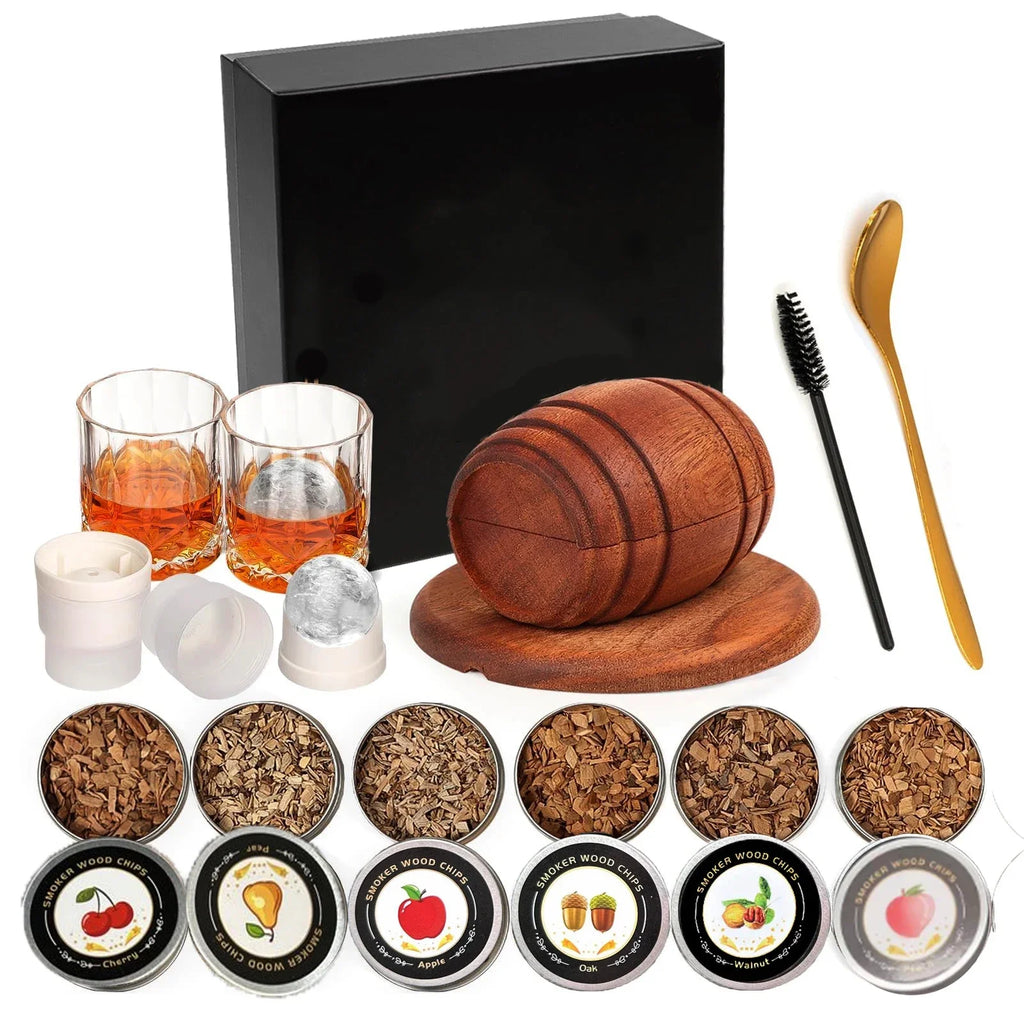 Whiskey Smoker Kit – 6 Wood Chip Flavors