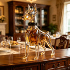 Doberman Liquor Decanter for Bar, Creative Dog Glass Whiskey Bottle, Perfect for Home Bar, Pub, Party Display