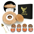 Glass Top Smoker Cocktail Smoker Kit With 4PCS Wood Chips Bartender Accessories For Whiskey Drinks Smoking Gift Kit for Men