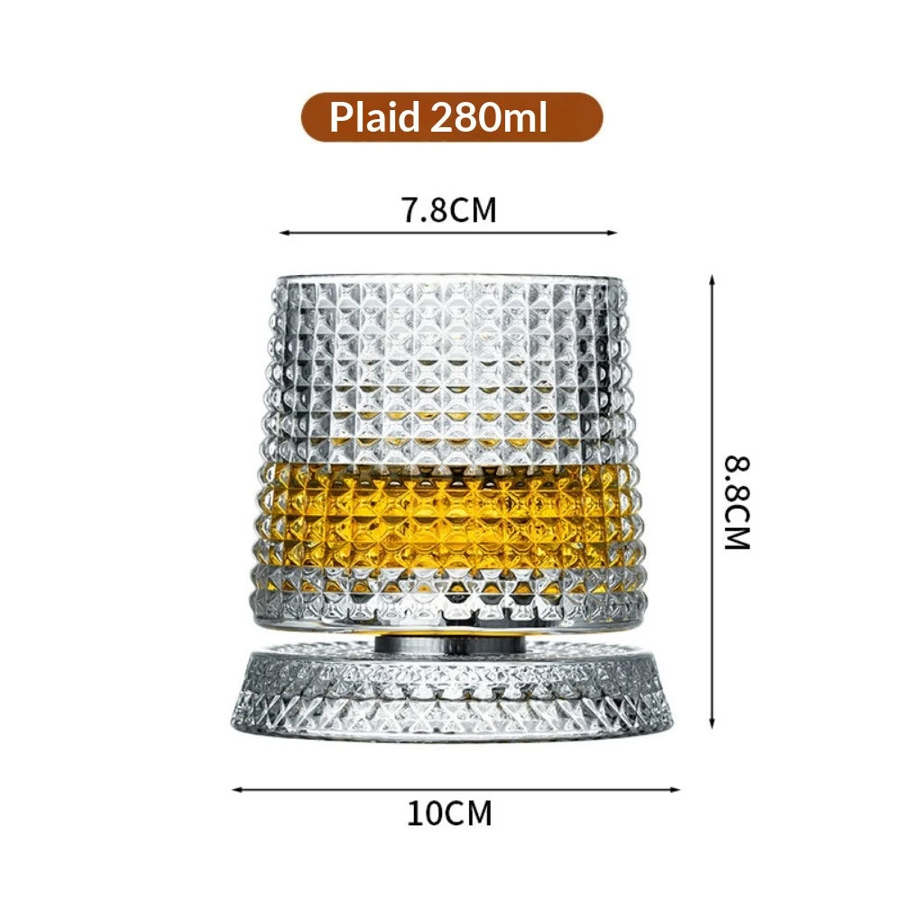 Rotating Crystal Whiskey Glass