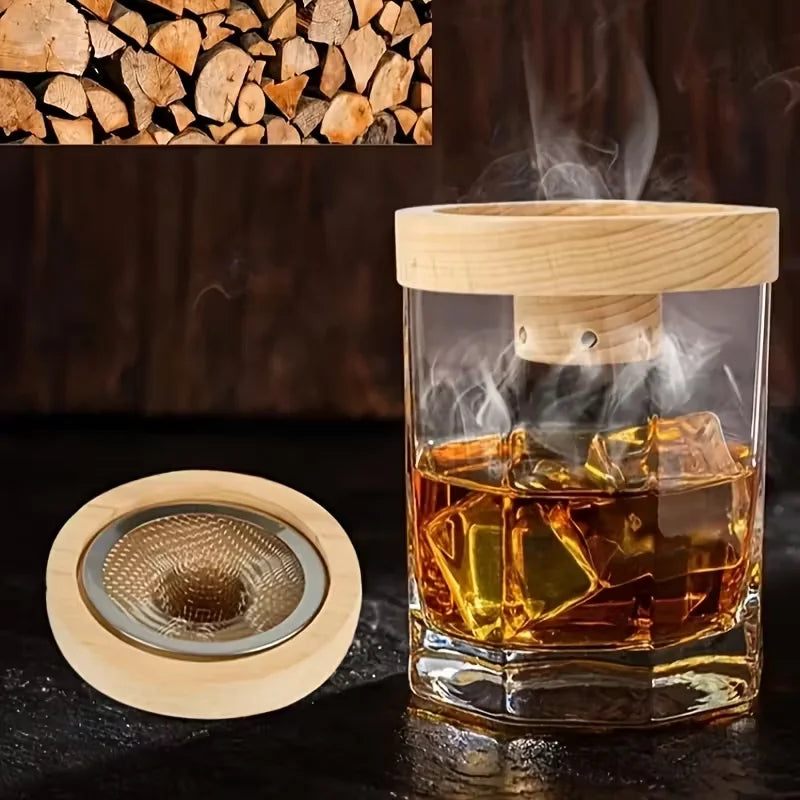 Wooden Cocktail Smoker Kit – Natural Wood Chips (4–8 pcs)