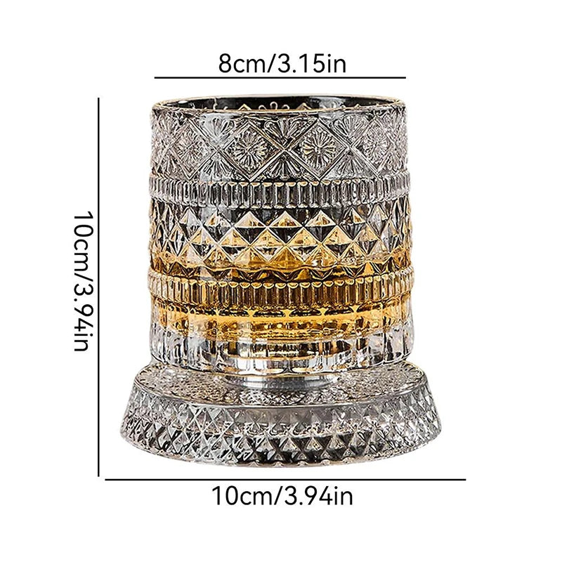 LED Glowing Rotating Whiskey Glass