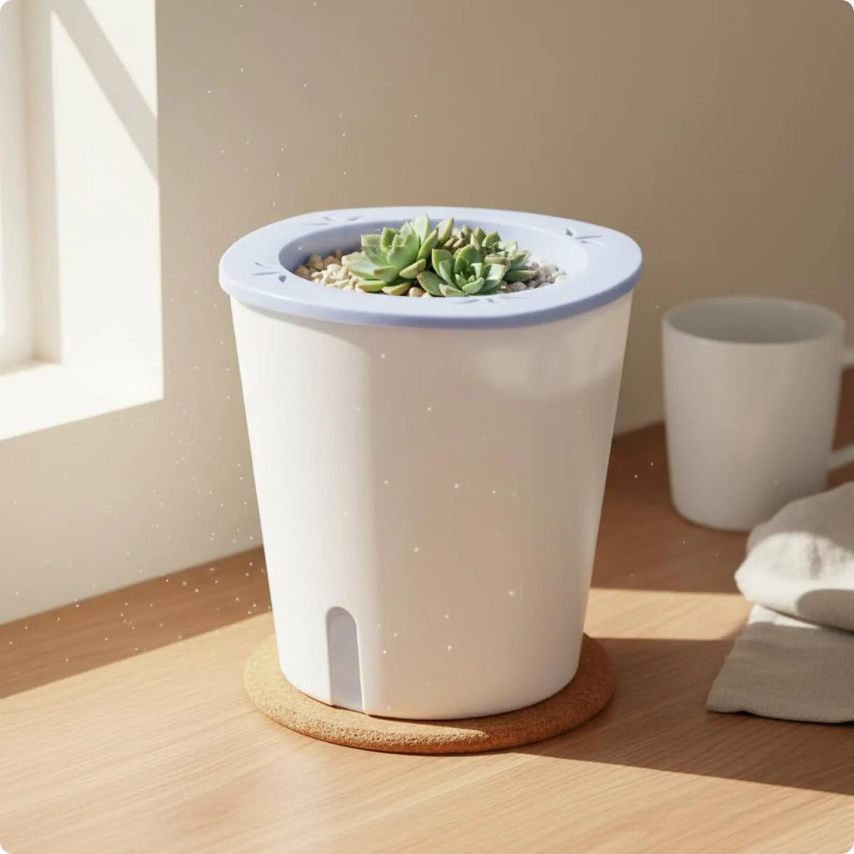 Self-Watering Planter with Reservoir