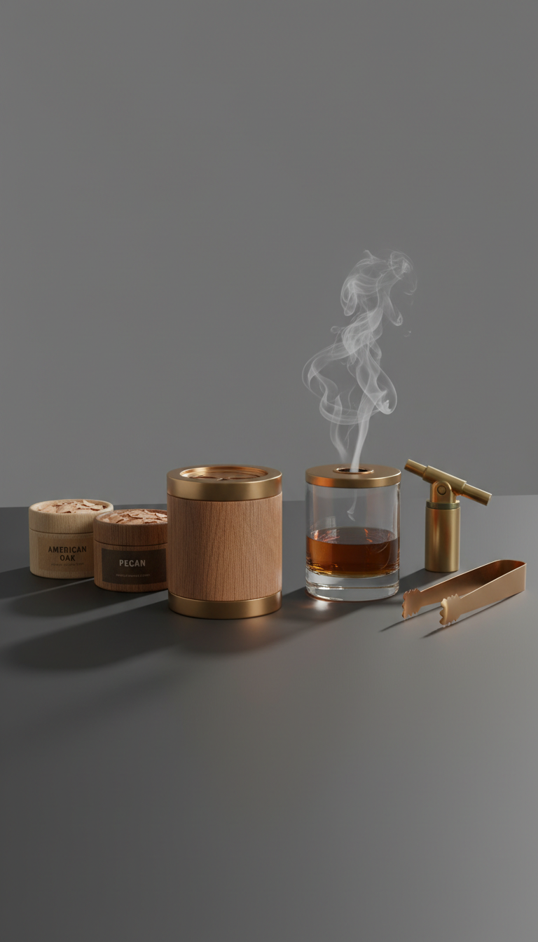 Oak and Bronze Whiskey Smoker