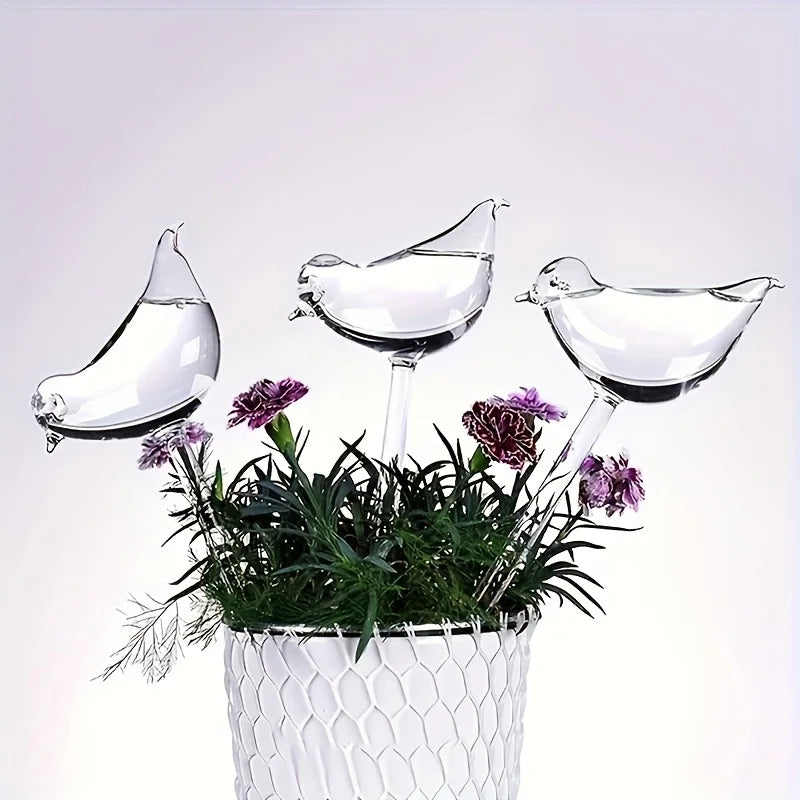 Bird-Shaped Self-Watering Stakes